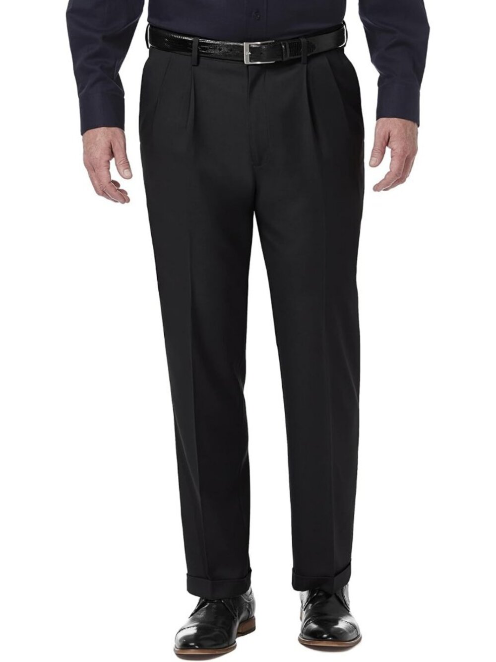 Optimized Title: "Men's Classic Fit Pleated Comfort Dress Pants - Versatile
